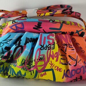 "Urban Expression: Vibrant Graffiti Clutch with Bold Street-Art Flair" 3113